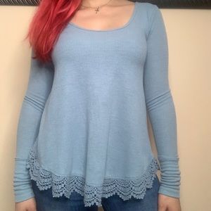 BLUE SHIRT ABERCROMBIE AND FITCH